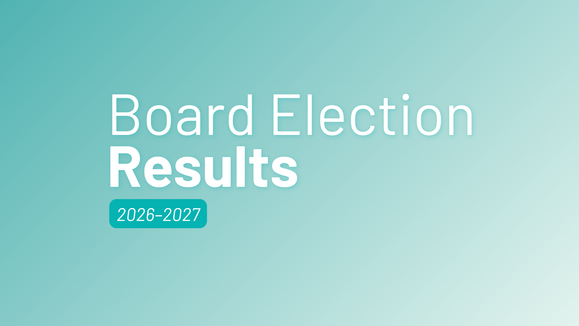 Board Election Results 2026–2027